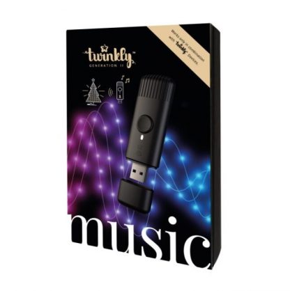 Zenei szenzor a Twinkly világításhoz, amely biztosítja, hogy a fények a lejátszott zene ritmusában villogjanak.
