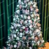 Künstlicher Weihnachtsbaum 3D Tränenkiefer mit Kunstschnee 210cm