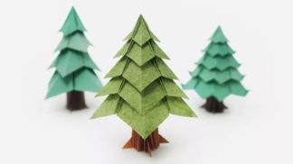 Hogyan készül a karácsonyfa papírból