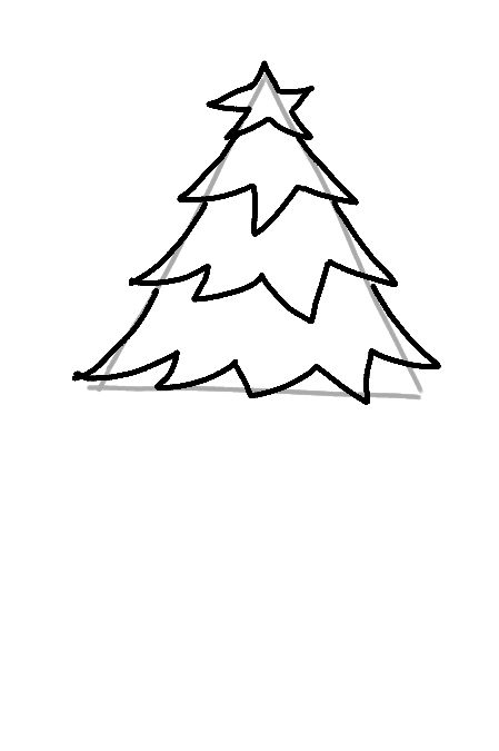Karácsonyfa rajz minta
