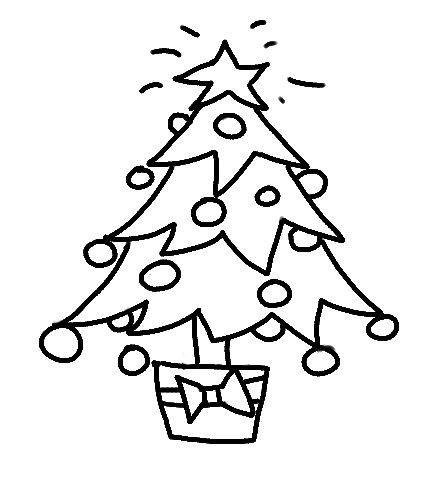 Karácsonyfa rajz minta