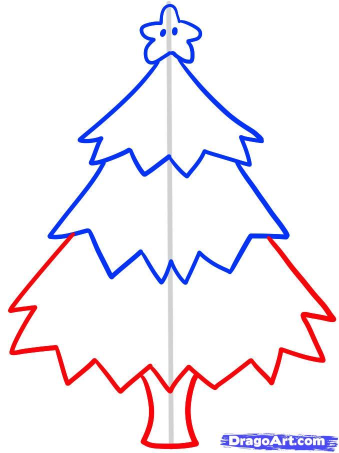 Karácsonyfa rajz sablonok