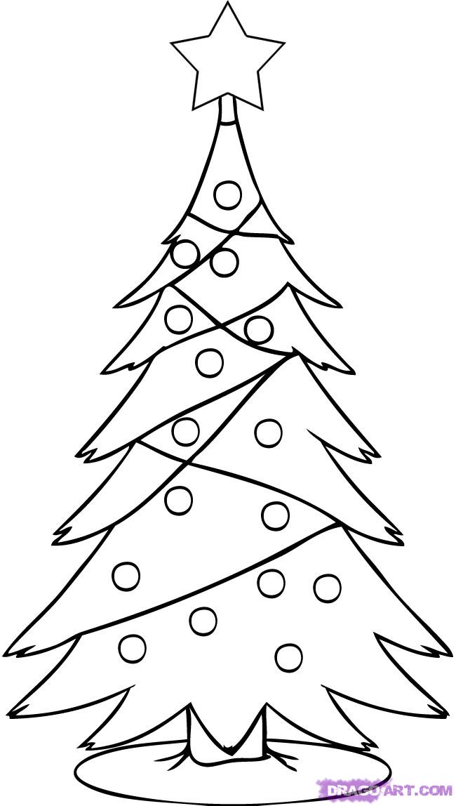Krácsonyfa rajz lépésröl lépésre