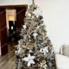 Karacsonifá Feldíszített Fehér Lucfenyő műkarácsonyfa 180cm