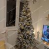Karacsonifá Feldíszített Keskeny Fehér Lucfenyő műkarácsonyfa 220cm