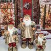 Krémszínű-bordó Santa Claus dekoráció