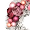 Havas karácsonyi koszorú ajtóra Sötét rózsaszín 35 cm
