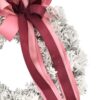 Havas karácsonyi koszorú ajtóra Sötét rózsaszín 35 cm