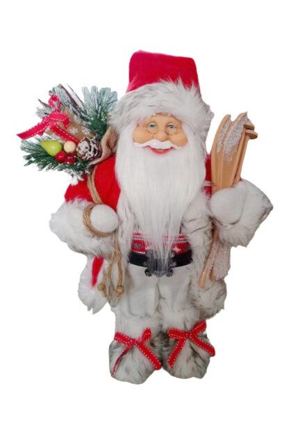 Piros-fehér Santa Claus dekoráció 40cm