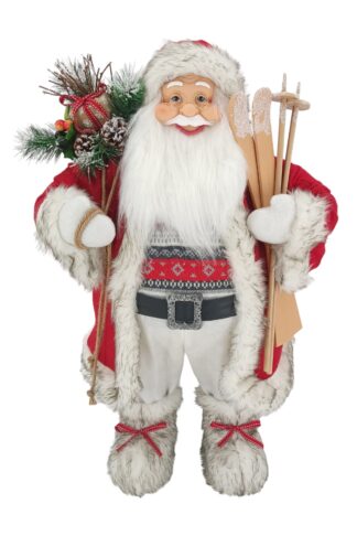 Piros-fehér Santa Claus dekoráció 80cm
