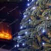 Kötegelt LED karácsonyi fényfüzér hidegfehér színben