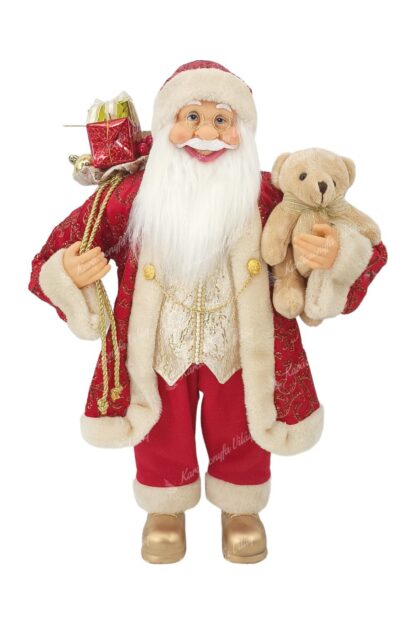 Santa Claus Piros-arany dekoráció 60cm