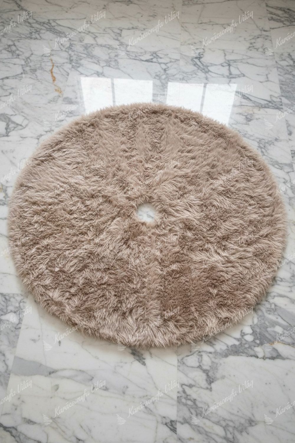 Krém szőnyeg karácsonyfa alá 90cm